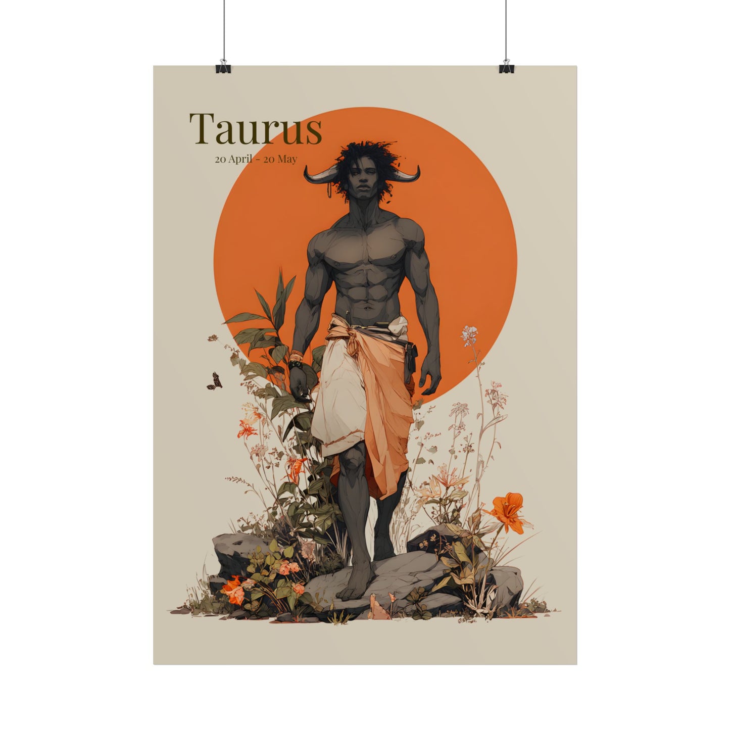 Taurus Zodiac Poster — Mythic Bull Astrology Art Print