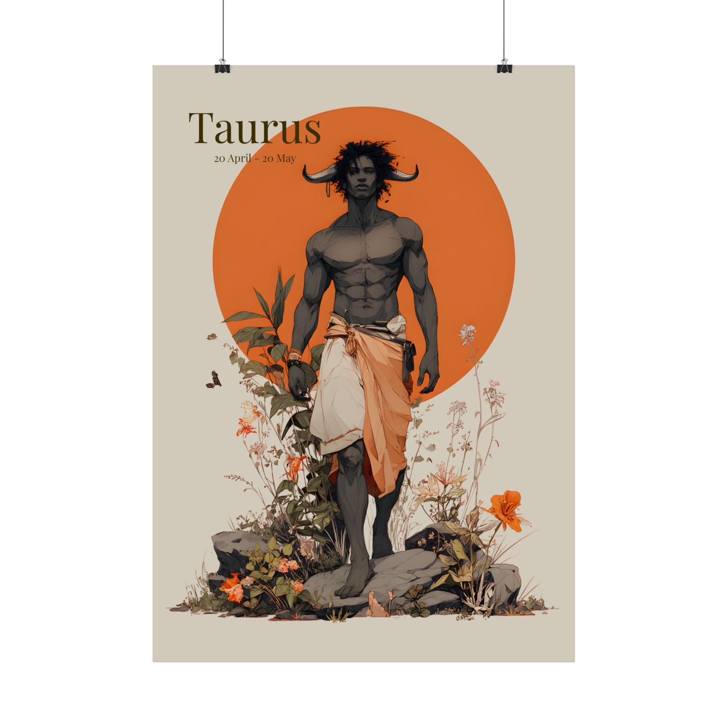 Taurus Zodiac Poster — Mythic Bull Astrology Art Print