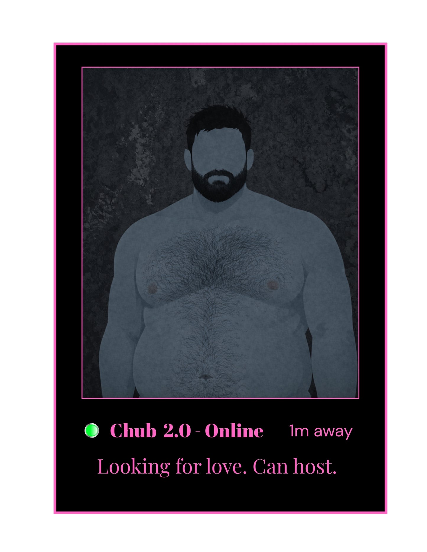 Chub 2.0 Embroidered Hoodie Vanaltine's Day Edition - Dating App Style - Looking for Love. Can Host.