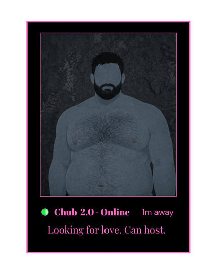 Chub 2.0 Embroidered Hoodie Vanaltine's Day Edition - Dating App Style - Looking for Love. Can Host.