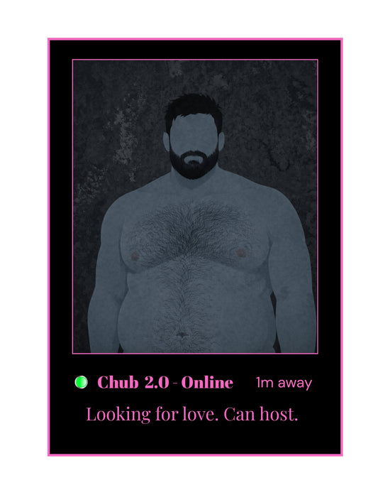 Chub 2.0 Embroidered Hoodie Vanaltine's Day Edition - Dating App Style - Looking for Love. Can Host.