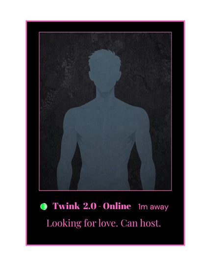 Twink 2.0 Embroidered Hoodie Vanaltine's Day Edition - Dating App Style - Looking for Love. Can Host.