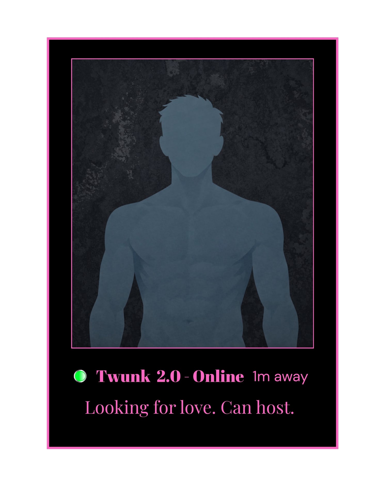 Twunk 2.0 Embroidered Hoodie Vanaltine's Day Edition - Dating App Style - Looking for Love. Can Host.