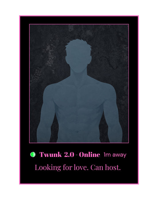 Twunk 2.0 Embroidered Hoodie Vanaltine's Day Edition - Dating App Style - Looking for Love. Can Host.