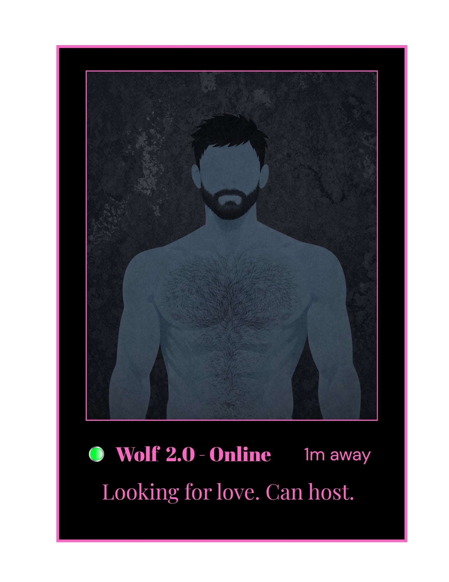 Wolf 2.0 Embroidered Hoodie Vanaltine's Day Edition - Dating App Style - Looking for Love. Can Host.